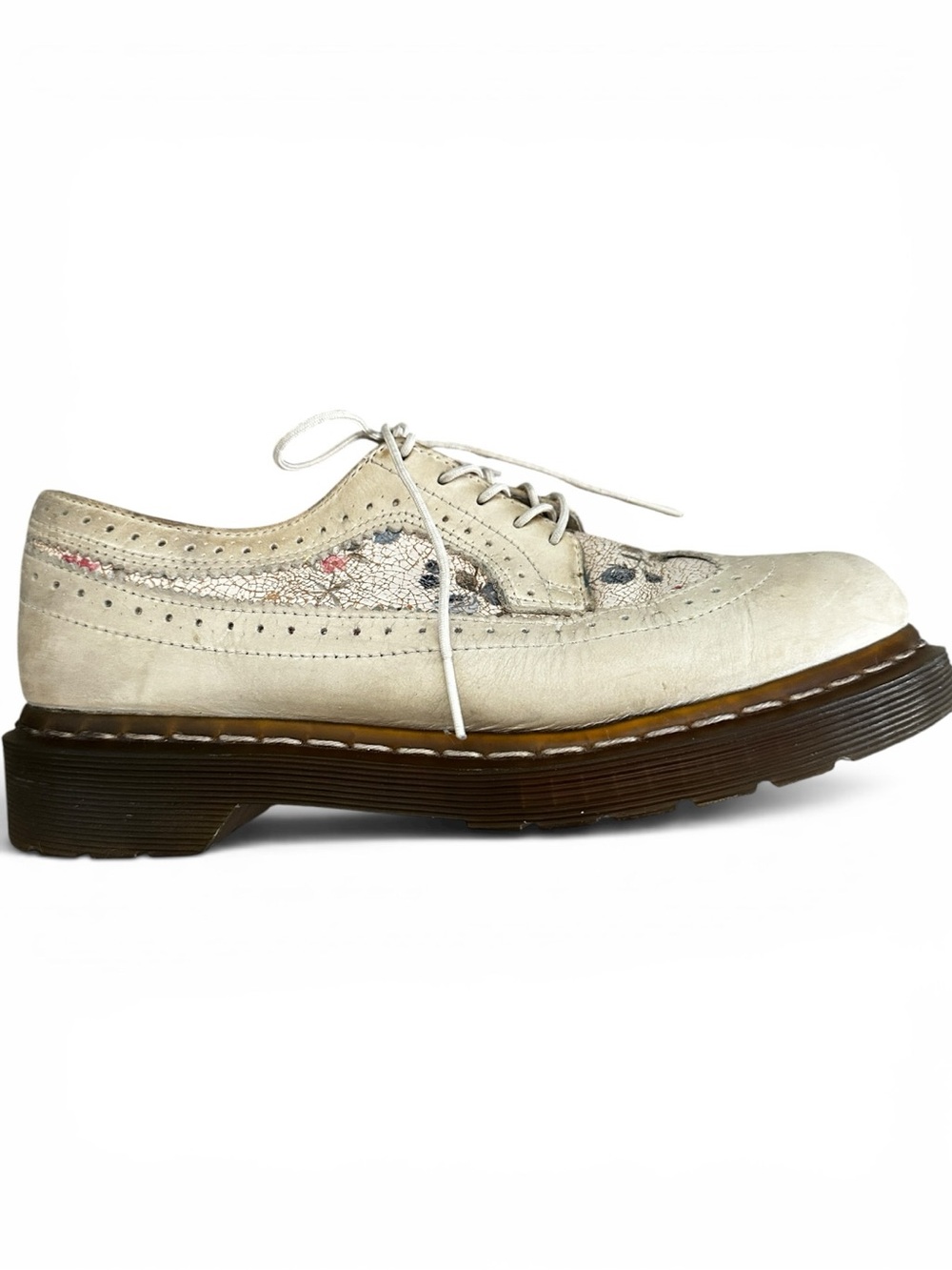 Dr. Martens Amputee Right Shoe Only Floral Crackle Floral Oil Resistant Sole 7